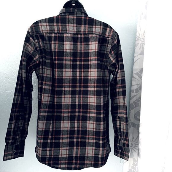 Ridgecut Toughwear Flannel Shirt Black/Gray & Red Plaid Size Small - Picture 7 of 9